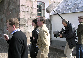 Ted Sorensen visiting Mors in Denmark May 2003 with his daughter Juliet