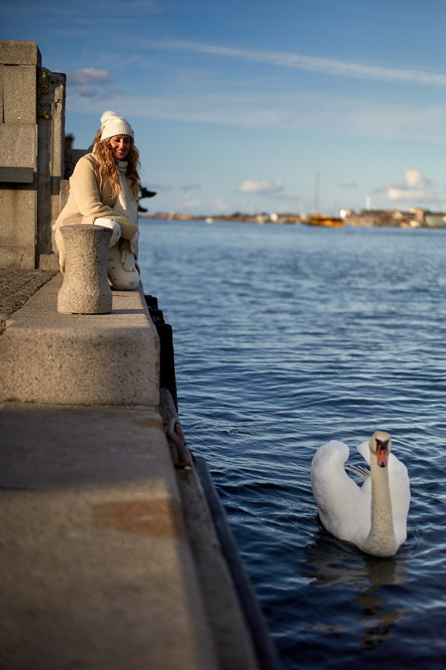 Layla Bego with The Ugly Duckling in Copenhagen. Leica M10-P with Leica 50mm Summilux-M ASPH f/1.4.