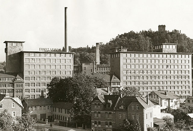 he Ernst Leitz Optical Industry factory buildings ca 1940 in Wetzlar, Germany.