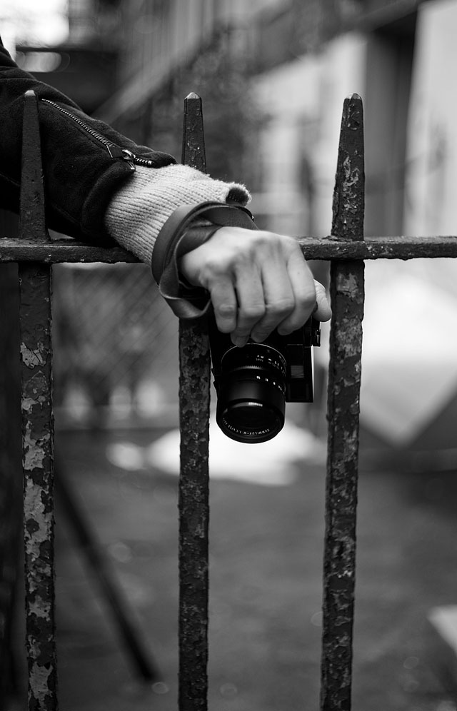 The Leica M9 and Leica 50mm Summilux-M ASPH f/1.4 in the hands of Birgit Krippner who used to shoot exclusively with this lens. 