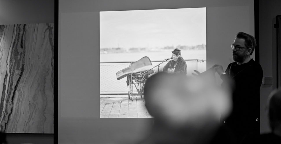 Thorsten Overgaard speaking at The Leica Society in London. 