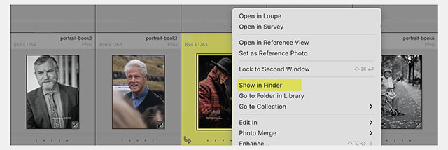check in Lightroom Classic by right-clicking a file