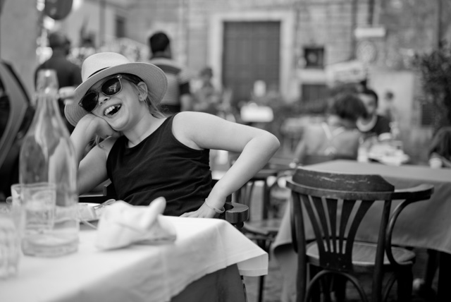 My daughter Robin Isabella hanging out at restaurant Maccheroni in Rome. Leica M 246 with Leica 50mm APO-Summicron-M ASPH f/2.0. © 2016 Thorsten Overgaard. 
