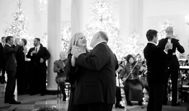Father-and-daughter of Family Anderson dances in the Entrance Hall of the White House. Leica M10 with Leica 50mm Summilux-M ASPH f/1.4 BC. © 2017 Thorsten von Overgaard.