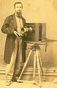 Box camera in the photographer's studio as the often looked in 1860.