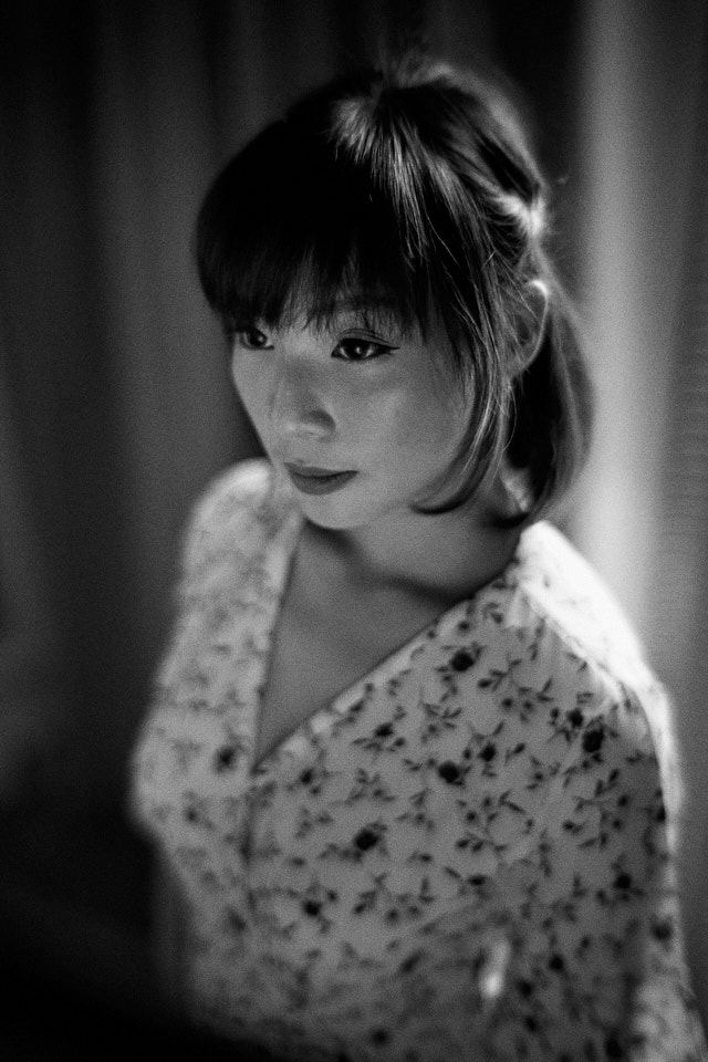 Ms. Valencia in Jakarta. Leica M10-P with 7artisans 50mm f/1.1. Developed in Capture One Pro using their B&W Grain filter. © Thorsten Overgaard.