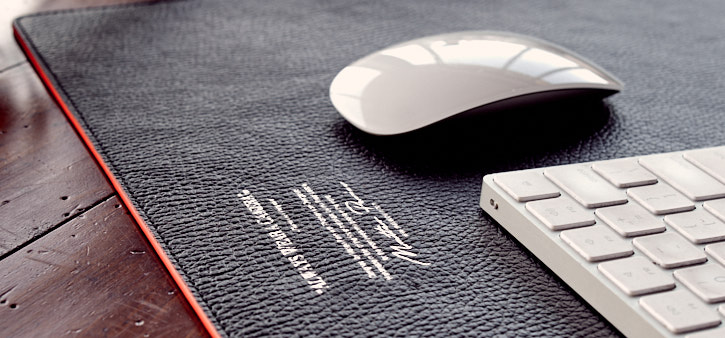 The desk blotter was made for modern writing with keyboard and mouse, as well as good old school writing with ink and paper. Your mouse will love the surface. No mouse has ever had that large a mouse pad to fool around on.