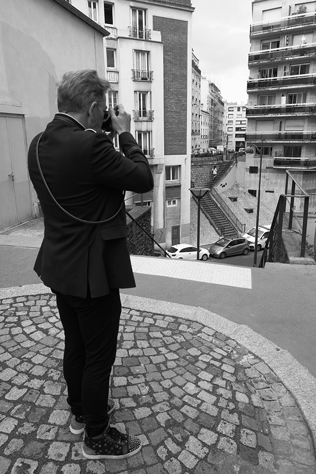 Here I am with the Leica M10-P and a 50mm Summilux-M f/1.4 in the spot where Henri Cartier-Bresson made the photo. Photo: Layla Bego. 