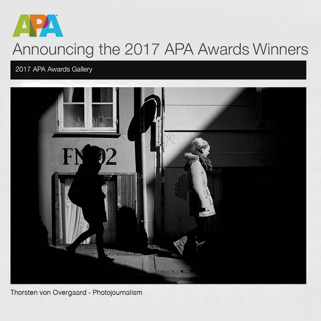 Winner of the APA Award 2017 (Artist Photographers America).