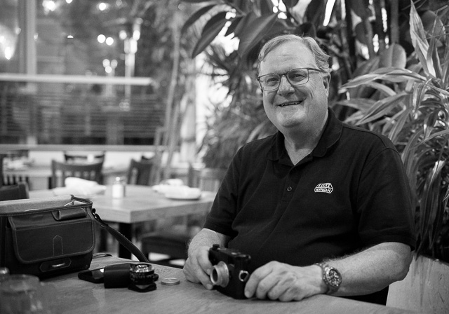 Dinner with editor of Viewfinder, Bill Rosauer. Hasselblad 907X with Hasselblad 80mm f/1.9 lens. ©Thorsten Overgaard.