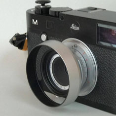 E34 SILVER ventilated shade on the Leica 28mm Summaron-M f/5.6 