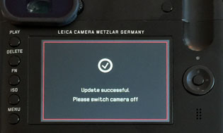 Firmware update finished. 