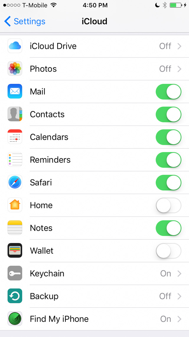 On your phone, make sure to disconnect from iCloud Drive, Photos and Backup: