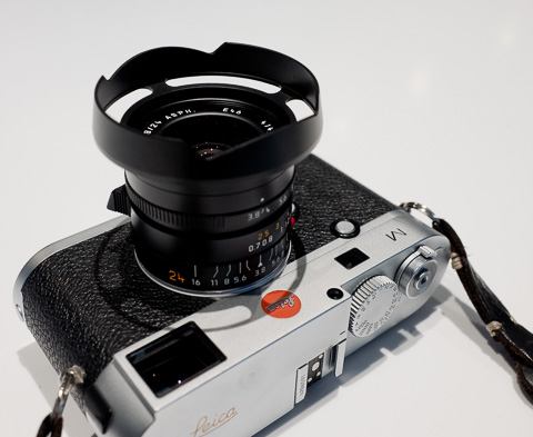 Ventilated lens hade for 35mm FLE also fits the Leica 24mm Elmarit-M f/3.8.