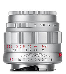 Leica 50mm APO-Summicron-M ASPH f/2.0 LHSA in barrel design as the Summicron 50mm f/2 (II) from 1956. Limited edition 200 pcs (2018). Chrome model 11187. Was $9,595.00 as new, generally $25,000+ second hand.
