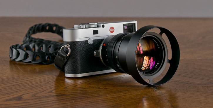 The E60-75 Ventilated shade on the Leica 75mm Summilux-M f/1.4 