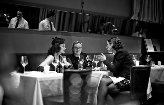 We stumbled into these 1920's ladies in the restaurant at The George in Hamburg. Had we not been wise to make sure to get sleep after the travel, we would jave gone party with them at their bi-yearly 1920's party. Leica M Type 240 with Leica 50mm Noctilux-M ASPH f/0.95.