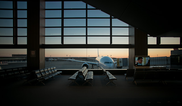 Nirata Airport early morning. A peaceful Japan Airlines flight waiting for the airport to wake up. Leica M 240 with Leica 21mm Summilux-M ASPH f/1.4.