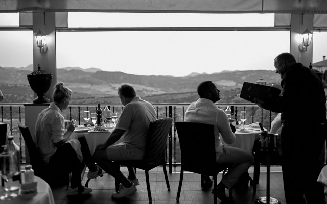 he Hotel Montelirio in Ronda has an amazing view for restaurant guests (and excellent service, too). Leica M Monochrom with Leica 28mm Summilux-M ASPH f/1.4. © Thorsten Overgaard. 