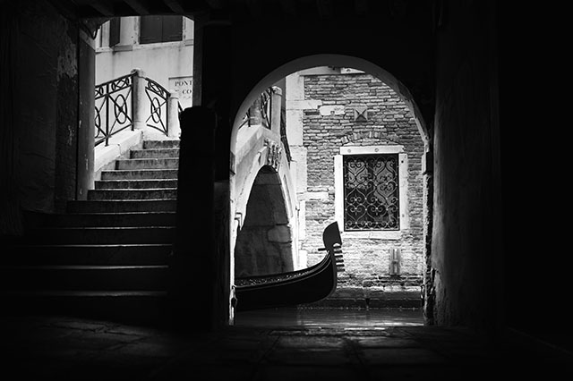 I am guided by light and aesthetics, but I also try to add something of my own to it. In this case, I knew about this place and had to ask people how to find it. Then I spent maybe twenty minutes getting the right composition of the gondolas at just the right moment, and with no tourists on the bridge. This is one of my absolute favorite images from the trip."  Leica Q3 43. © Christopher West.