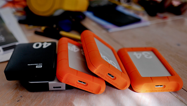 My portable hard drives are currently 4TB LaCie Rugged (USB3) and 2TB Western Digital (USB3).