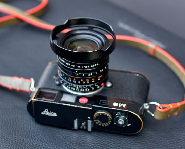 Ventilated Lens Shade in Black on the Leica 28mm Summilux-M ASPH f/1.4 
