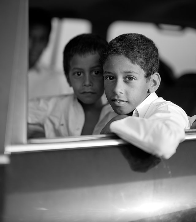 The two broters in their car. © Thorsten Overgaard. 