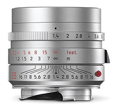 2014 Leica Summilux-M ASPH f/1.4  silver with floating elements 