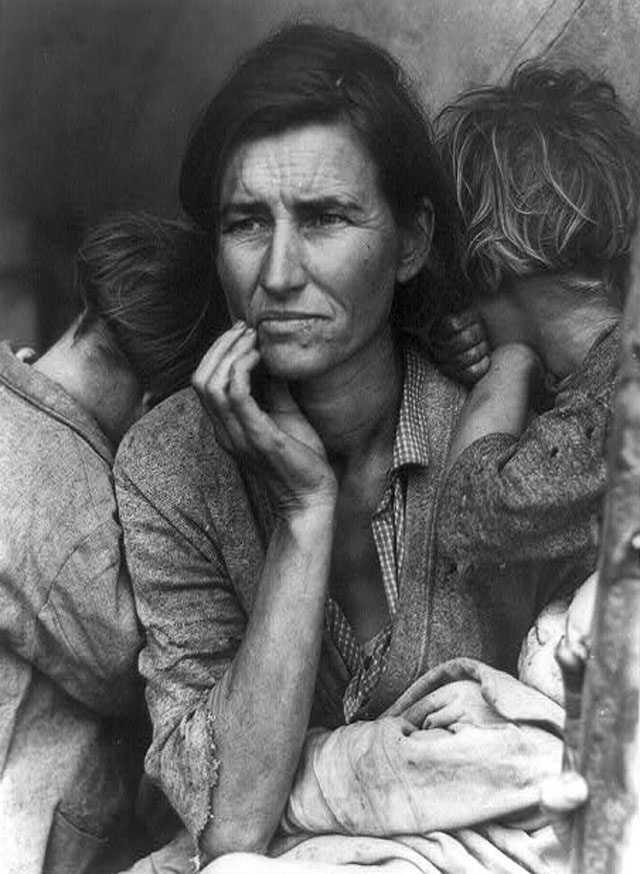 Migrant Mother by Dorothea Lange (1936).