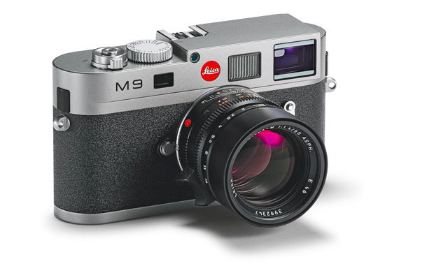 Leica M9 in metal-grey paint with a black Leica 50mm Summilux-M ASPH f/1.4 lens