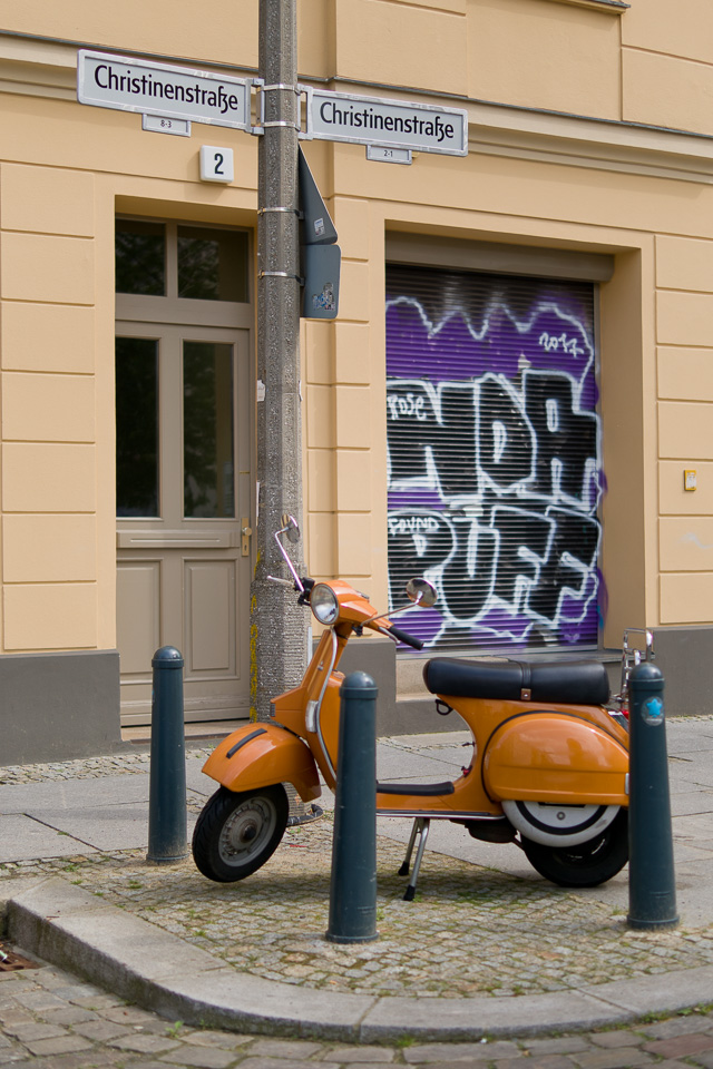 Brand new scooter in East Berlin. Leica TL2 with Leica 35mm Summilux-TL ASPH f/1.4. © 2017 Thorsten Overgaard. 