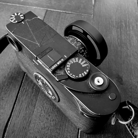 Leica M10-D is a (quiet shutter) Leica M10-P without a screen. 
Here with some tape to hode the engraving of Leica on top. 