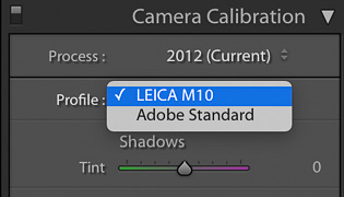 Leica M10 embedded camera profile
