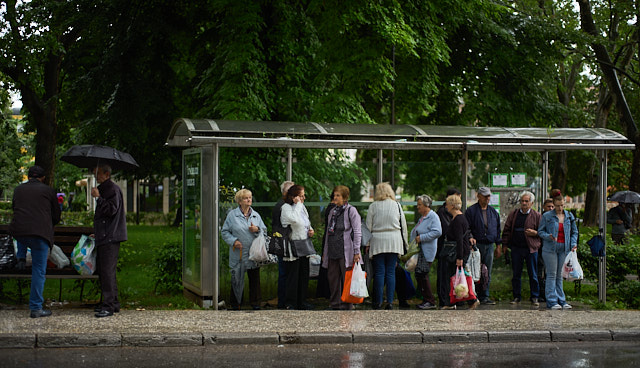 Bus stop in Sarajevo. Leica M10-R with Leica 50mm Summilux-M ASPH f/1.4 BC. © Thorsten Overgaard.