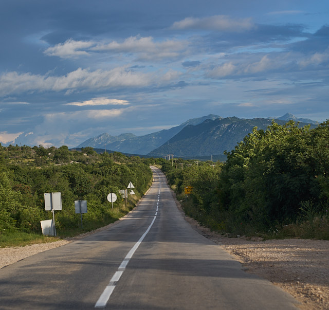 The road ahead for the fearless driver soon brings the mountains with narrow roads and darkness as you go from Bosnia and Herzegovina to the Balkan country of Montenegro. Leica M10-R with Leica 50mm Summilux-M ASPH f/1.4 BC. © Thorsten Overgaard.