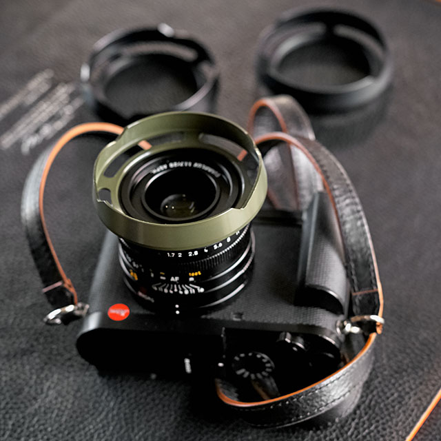 Ventilated Shade for the Leica Q. I make ventilated shades for most lenses and sell them from here.