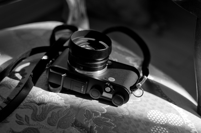 The Leica CL with the 18mm Elmar-TL f/2.8 and Rock'n'Roll strap. 