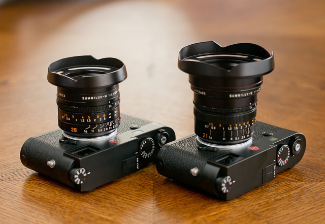 Leica 28mm Summilux-M ASPH f/1.4 (left) and the Leica 21mm Summilux-M ASPH f/1.4 (right). © Thorsten Overgaard. 