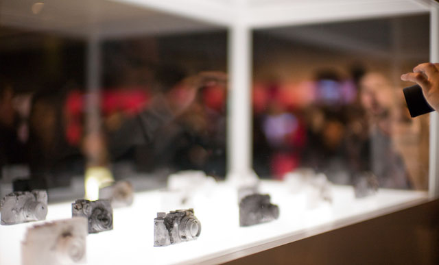 The Leica sculptures by Daniel Arsham was $10,000 a peice and sold well.