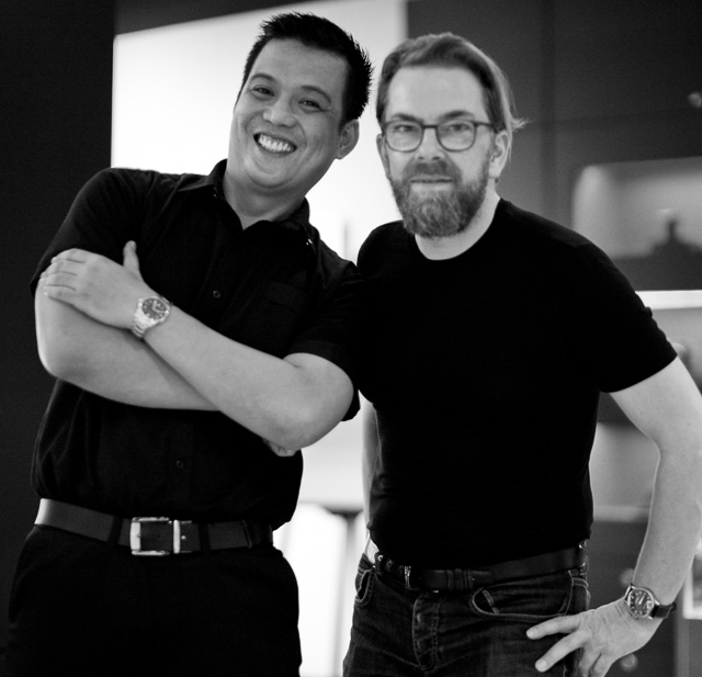 Jay Mendoza and Thorsten Overgaard in the Leica Store Manila. 