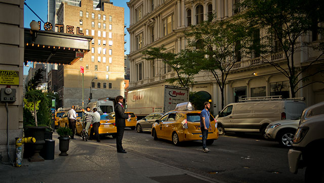 You can figure out the story from the keywords in this file: 2015; 29th Street; ACE Hotel; Broadway; Leica 28mm Summilux-M ASPH f/1.4; Leica M 240; New York; September; Stomptown Coffee; Thorsten von Overgaard; artprint; taxi; yellow cab.