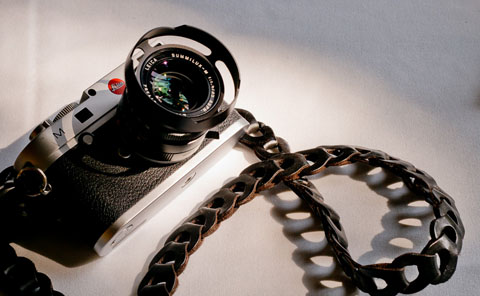 Black ventilated lens shade on Leica 35mm Summilux-M ASPH f/1.4 FLE