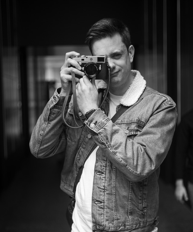 A stranger called, "Thorsten!" and became a friend. Luke Kenny was on his way to pick up his new 50mm Summilux lens and we did mutual portraits, and a selfie for social. Leica M10-P with Leica 50mm Summicron-M f/2.0 II Rigid. © Thorsten Overgaard.