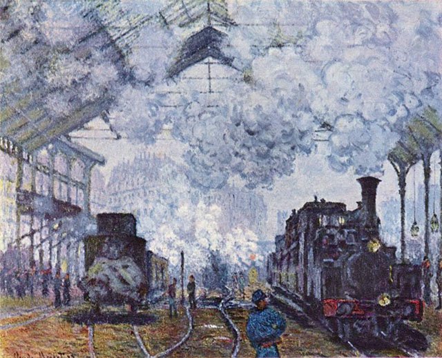 Gare Saint-Lazare by Claude Monet. 