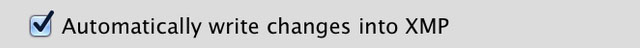 Automatically Write changes into XMP