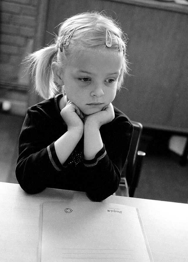 By the time they have grown up, you may have lost the original file if you don't organize your files. My daughter Caroline's first school day in 2004. © Thorsten Overgaard.