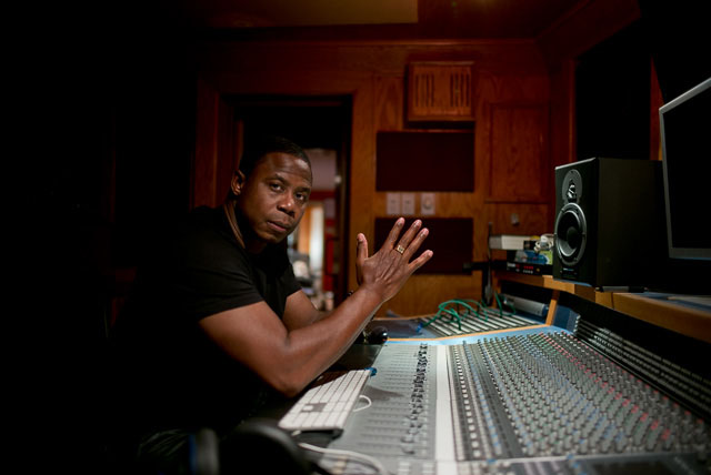Doug E Fresh, "The Human Beatbox" in his home studio in Harlem, New York. Leica M 240 with Leica 28mm Summilux-M ASPH f/1.4. © 2015 Thorsten Overgaard.   