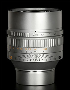 Leica 50mm Noctilux-M ASPH f/0.95 limited edition Hermes made for the Leica M9 Hermes set (2012). 