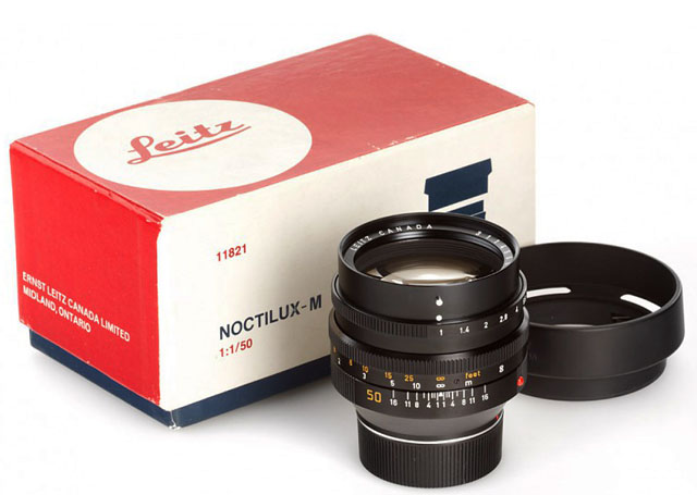 The Leica 50mm Noctilux-M f/1.0 Version 2 (1978-1982), basically an updated version of the f/1.0 with E60 filter instead of E58 so as to avoid dark corners when using filter. All Noctilux lenses have been with E60 filters since then.