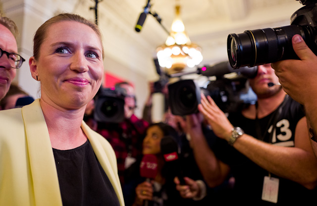 Election night with Leica Q. Danish Prime Minister to be Mette Frederiksen. © 2015-2019 Thorsten Overgaard.